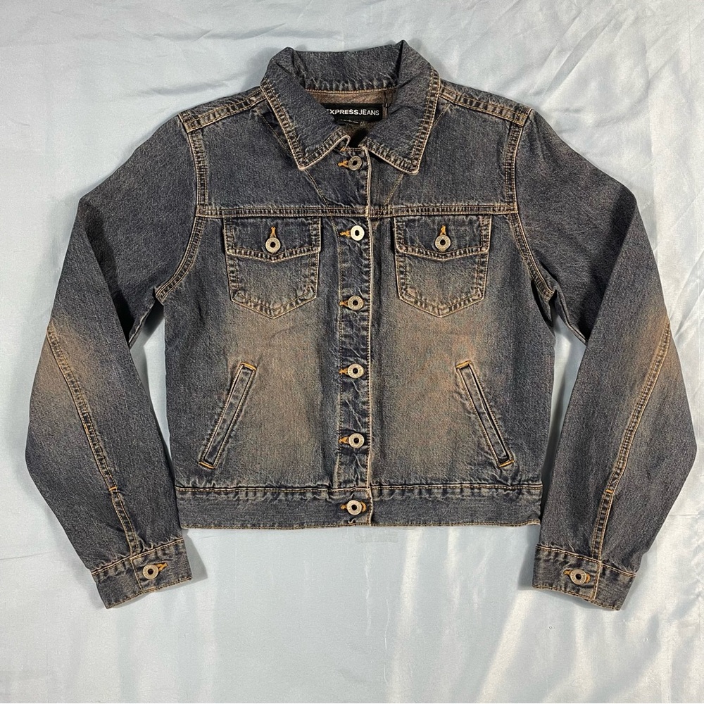 Vintage Express Jeans Women’s Denim Trucker Size 8 Made in USA